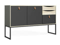 Black Oak Wood Sideboard, 147 x 40 cm