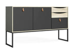 Black Oak Wood Sideboard, 147 x 40 cm