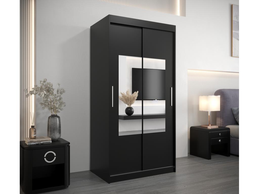 Black Wardrobe, 100 x 62 x 200 cm