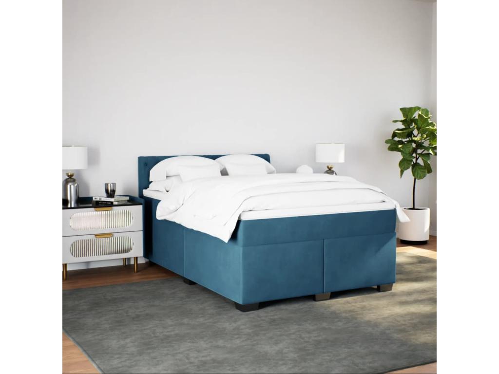 Blue Velvet Mattress, 140 x 200 cm