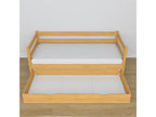 Natural Pine Wood Bed, 120 x 200 cm