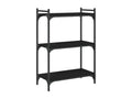 Black Engineered Wood Bookcase, 60 x 30 x 86 cm