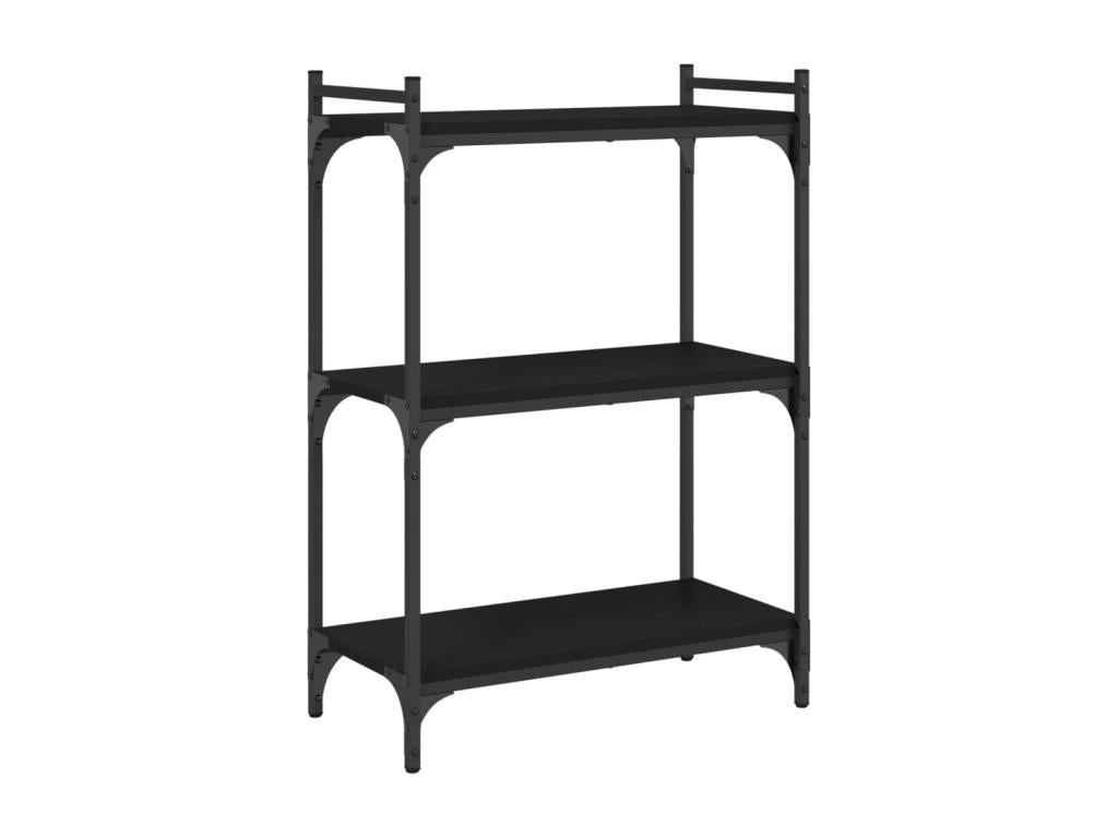 Black Engineered Wood Bookcase, 60 x 30 x 86 cm