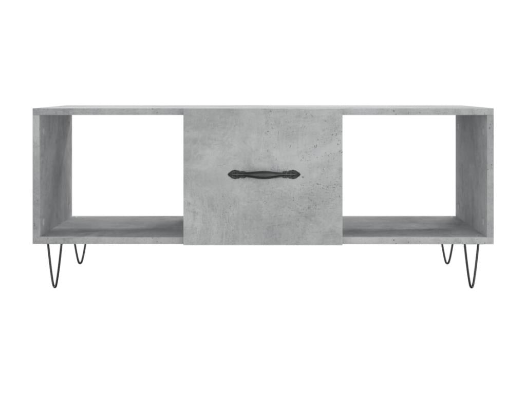 Gray Engineered Wood Coffee Table, 102 x 50 x 40 cm