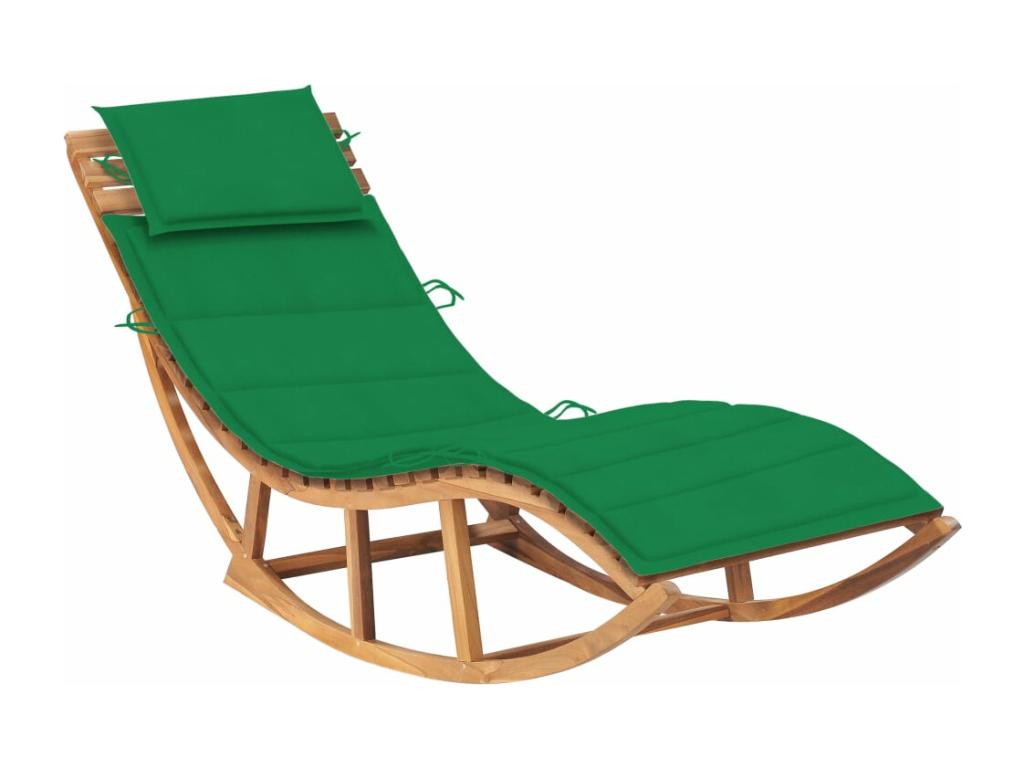 Green Lounge Chair, 180 x 60 x 73 cm