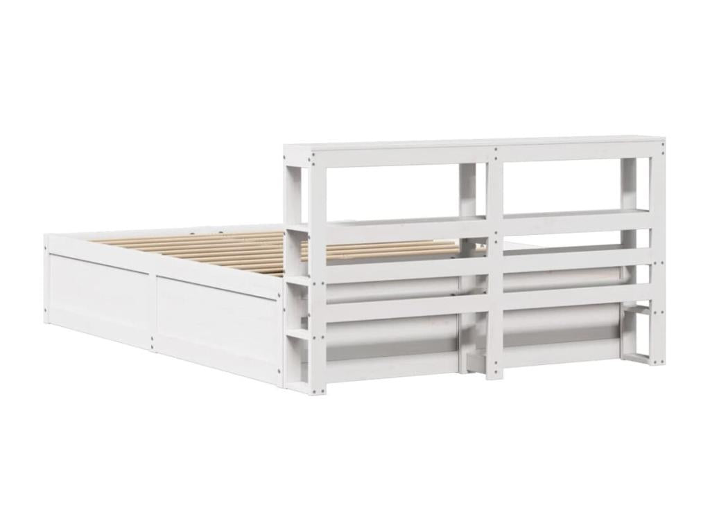White Pine Wood Bed Frame, 160 x 200 cm