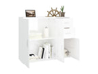 White Engineered Wood Sideboard, 91 x 29.5 x 75 cm
