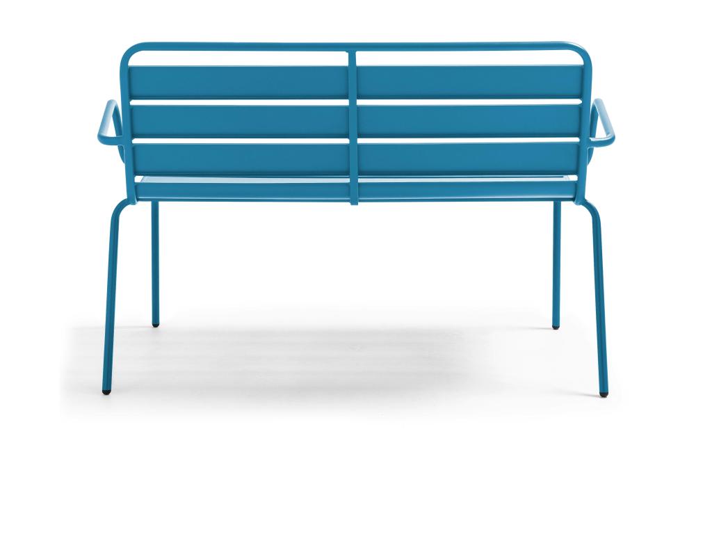 Blue Metal Bench