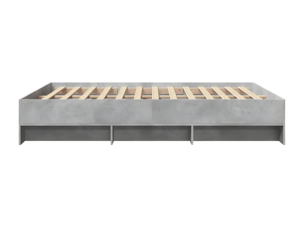 Gray Engineered Wood Bed Frame, 150 x 200 cm