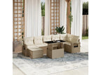 Beige Woven Resin Wicker Outdoor Furniture Set - dlz1766461038362