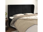 Black Velvet Bed, 203 x 23 x 118 cm