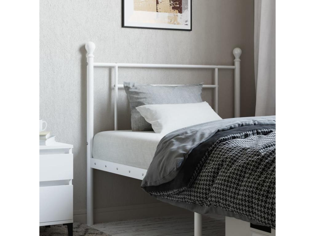 White Metal Bed