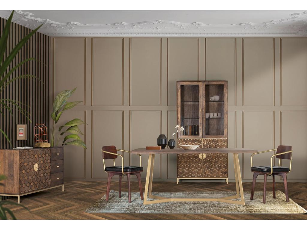 Brown Dining Table, 76 x 90 x 170 cm