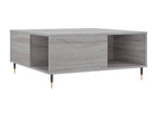 Gray Engineered Wood Coffee Table, 80 x 80 x 36.5 cm