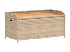 Natural Woven Resin Wicker Bench