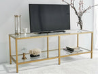 Brown Glass TV Stand, 130 x 45 x 40 cm