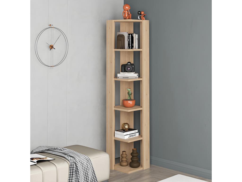 Natural Oak Wood Bookcase - dlz1766461780165