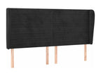 Black Velvet Bed, 203 x 23 x 118 cm