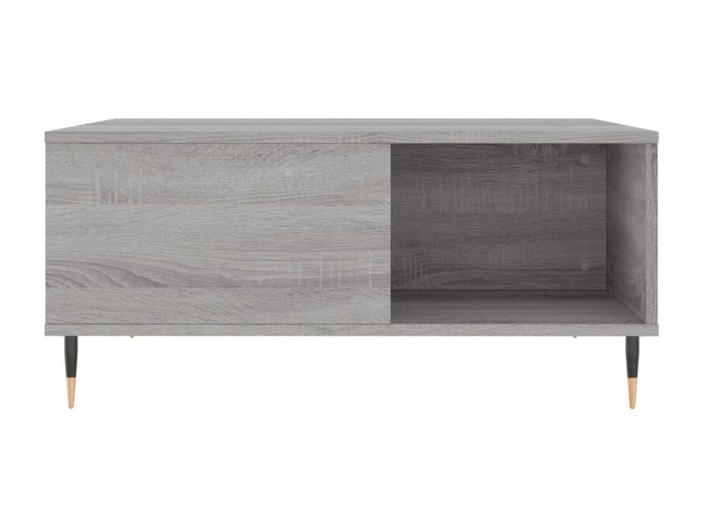 Gray Engineered Wood Coffee Table, 80 x 80 x 36.5 cm