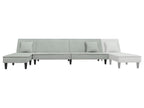 Gray Velvet Bed, 255 x 140 x 70 cm