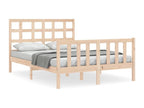 Brown Solid Wood Bed Frame