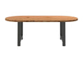 Brown Oak Wood Dining Table, 220 x 100 x 74 cm
