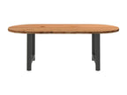 Brown Oak Wood Dining Table, 220 x 100 x 74 cm