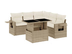 Beige Woven Resin Wicker Outdoor Furniture Set - dlz1766461317288