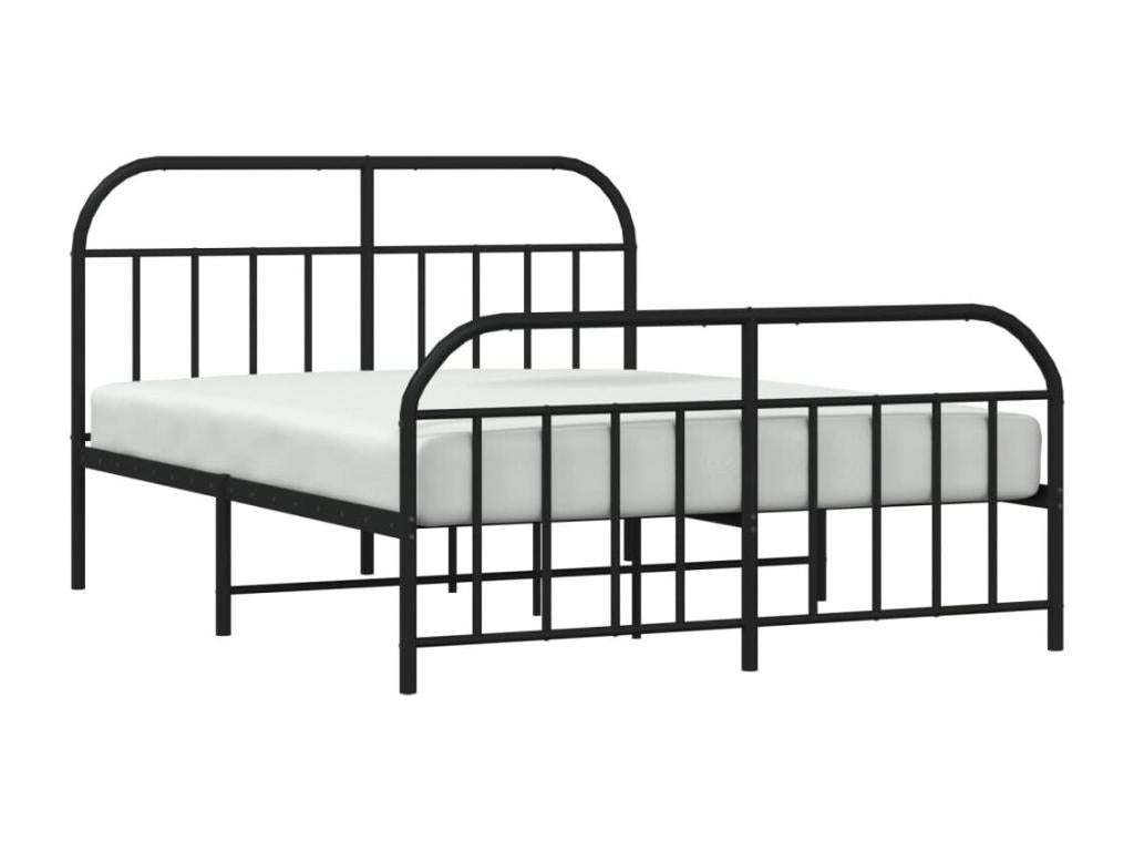 Black Metal Bed Frame, 160 x 200 cm
