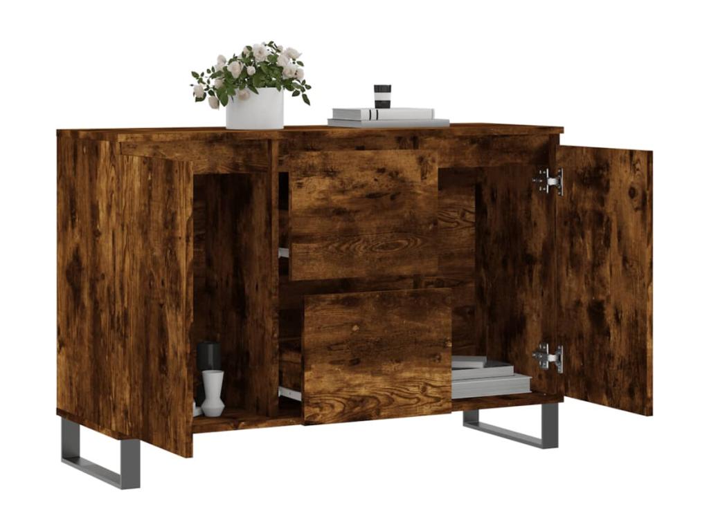 Brown Engineered Wood Sideboard, 104 x 35 x 70 cm