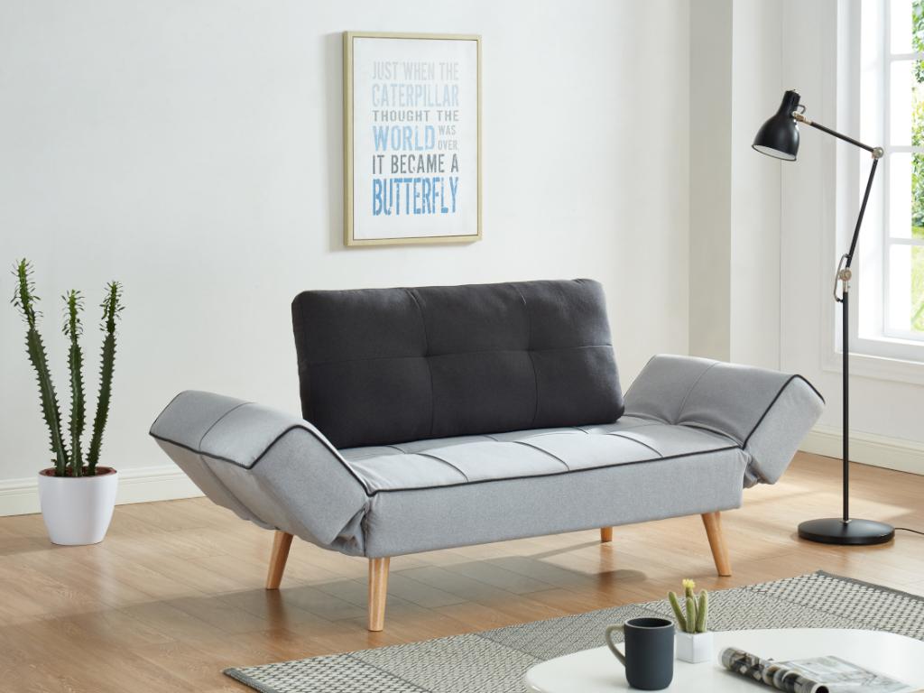 Gray Fabric Sofa Bed - dlz1766461123534