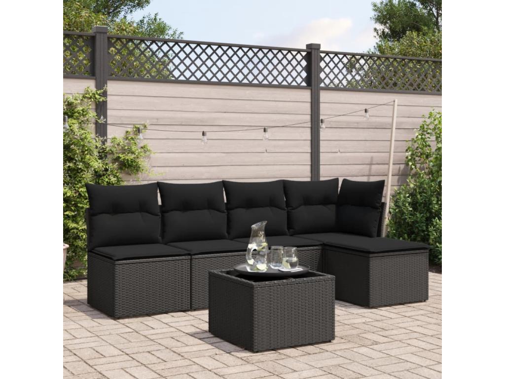Black Woven Resin Wicker Outdoor Furniture Set - dlz1766460973579