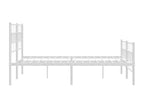 White Metal Bed Frame, 135 x 190 cm