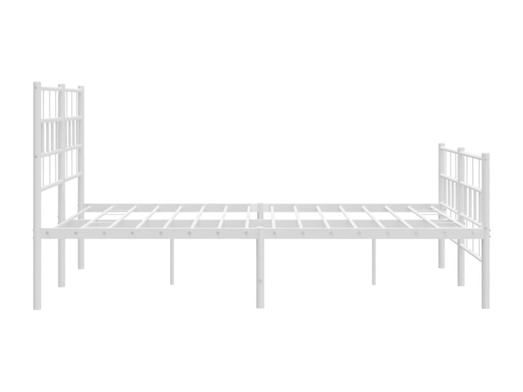 White Metal Bed Frame, 135 x 190 cm