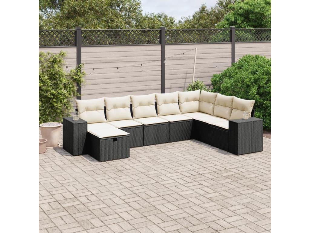 Black Woven Resin Wicker Outdoor Furniture Set - dlz1766461042396