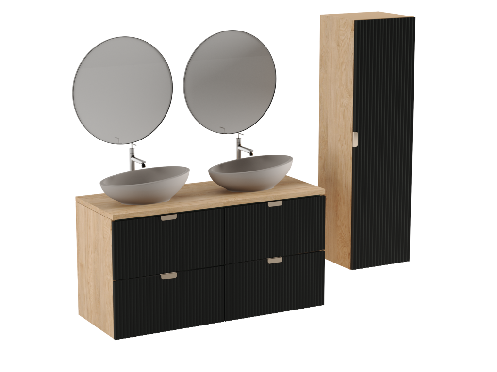 Black Home Furniture, 120 x 60 x 47 cm