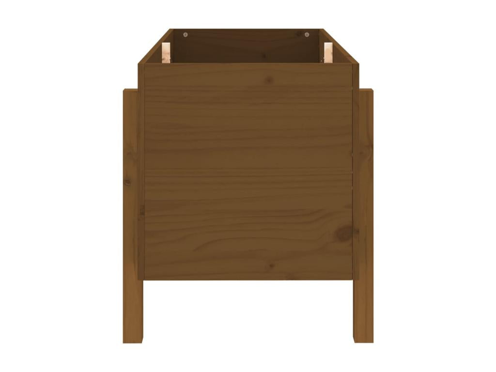 Brown Pine Wood Bed, 101 x 50 x 57 cm