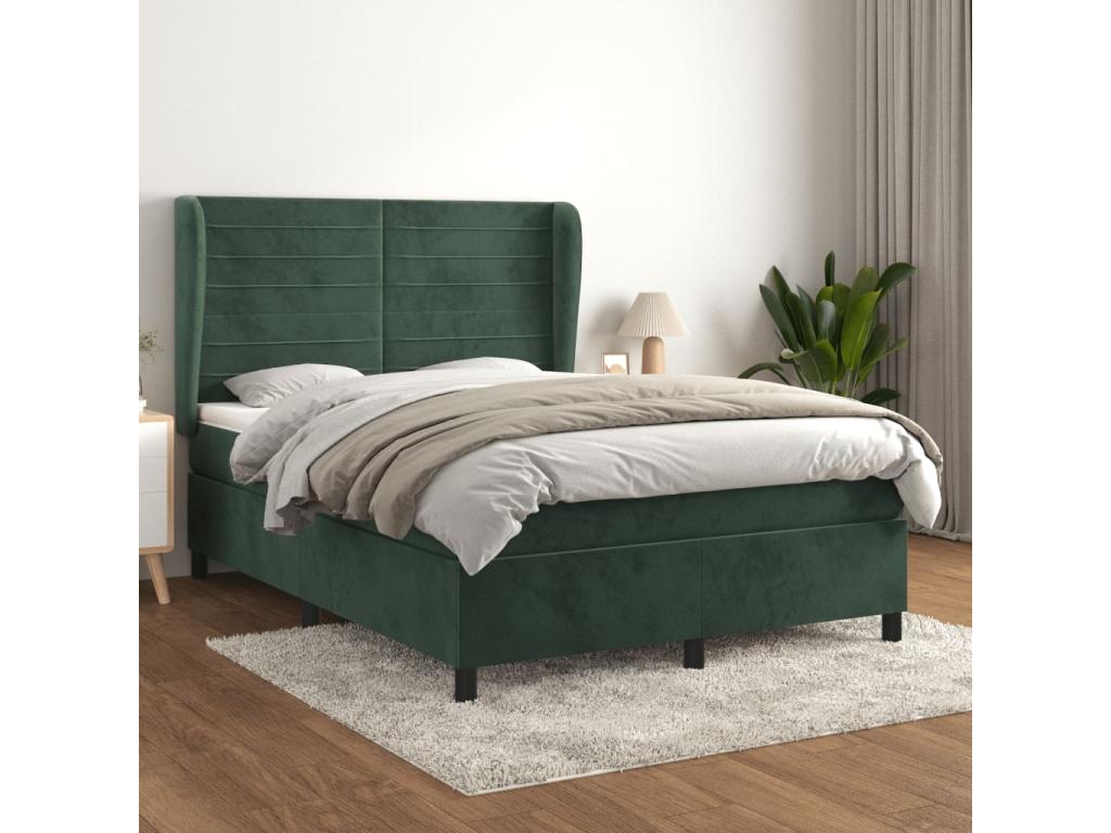 Green Velvet Mattress, 140 x 190 cm