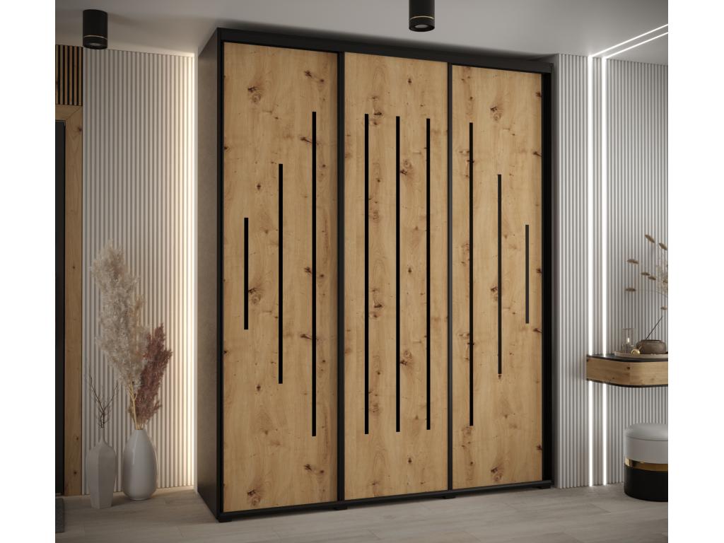 Black Wardrobe, 190 x 60 x 235.2 cm