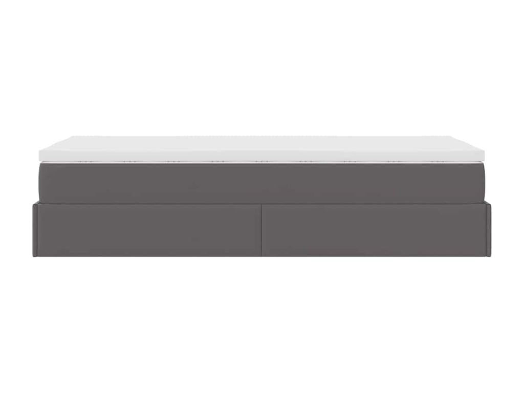Gray Faux Leather Mattress, 100 x 200 cm