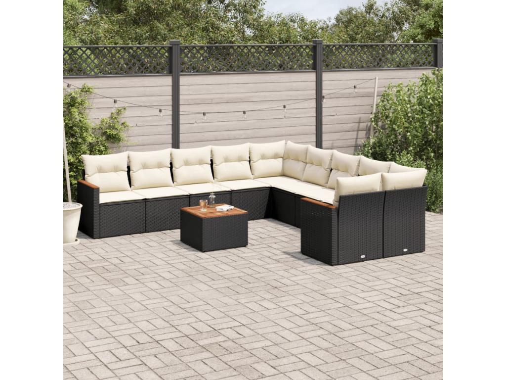 Black Woven Resin Wicker Outdoor Furniture Set - dlz1766461468163