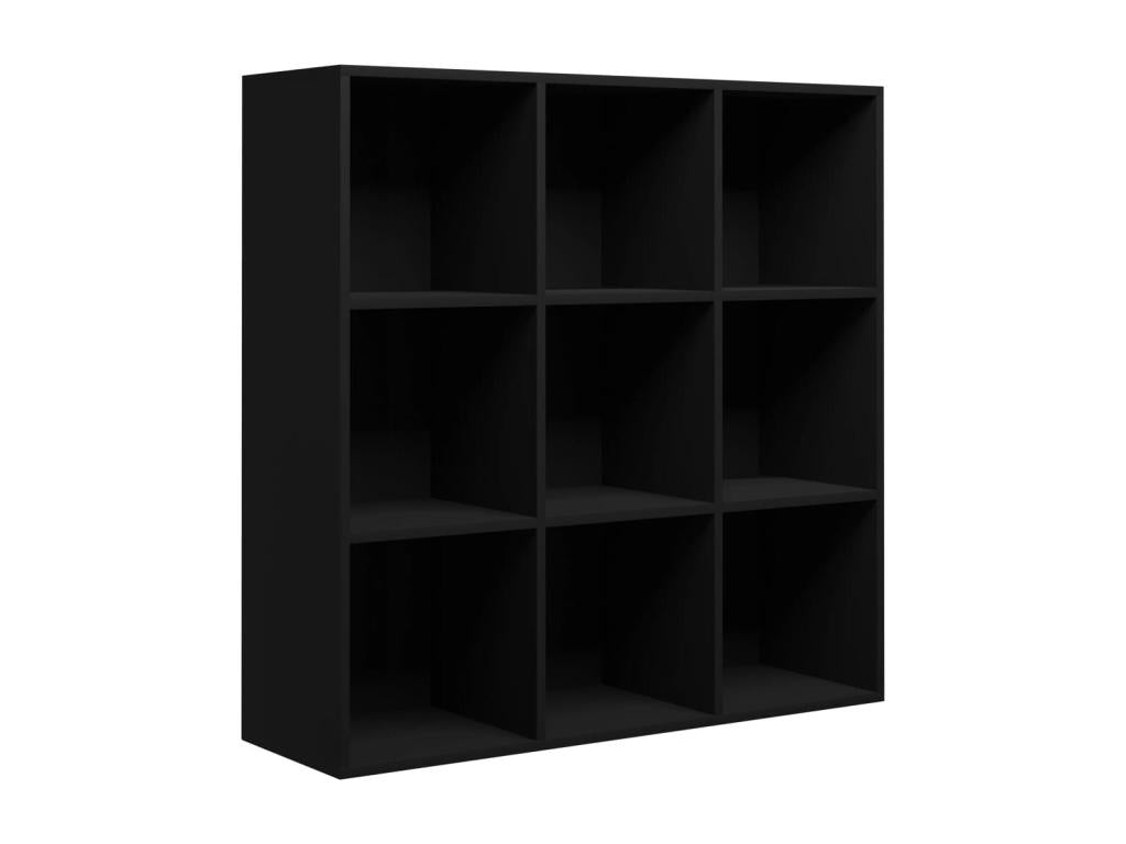 Black Engineered Wood Bookcase, 98 x 29 x 97.5 cm