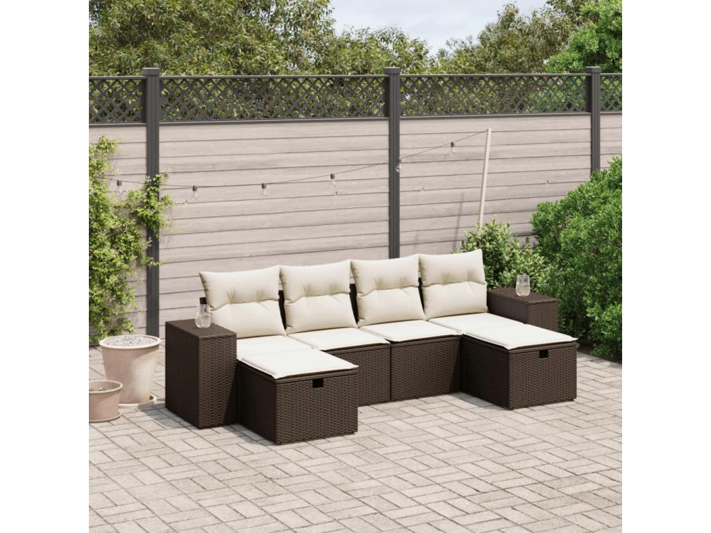 Brown Woven Resin Wicker Outdoor Furniture Set - dlz1766461835628