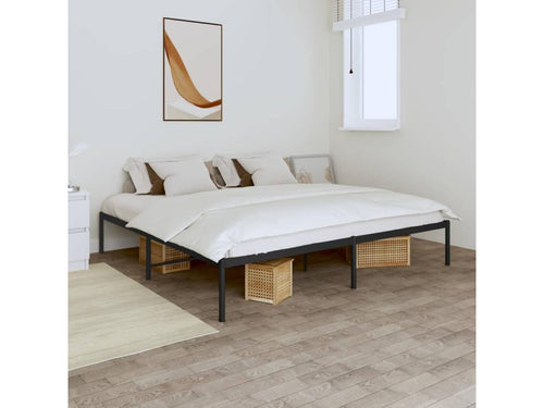 Black Metal Bed, 180 x 200 cm