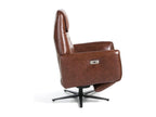 Brown Leather Accent Chair