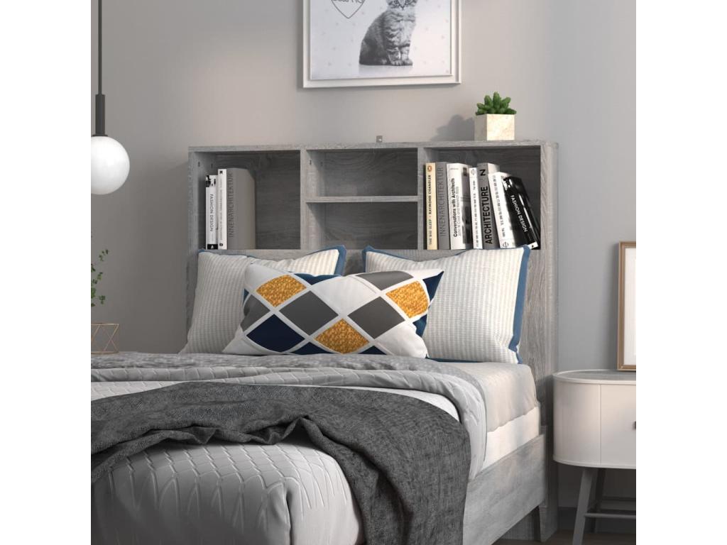 Gray Bed, 100 x 19 x 103.5 cm