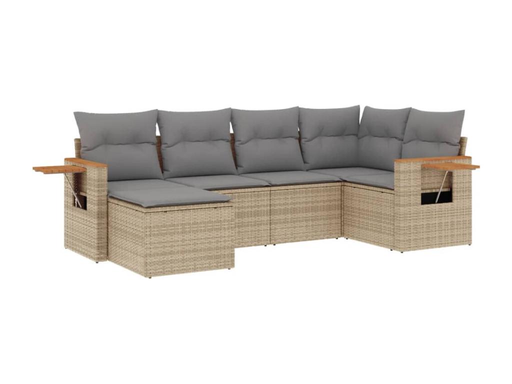 Beige Woven Resin Wicker Outdoor Furniture Set - dlz1766460994875