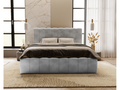Gray Velvet Bed, 140 x 200 cm