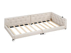 Beige Bed, 90 x 200 cm